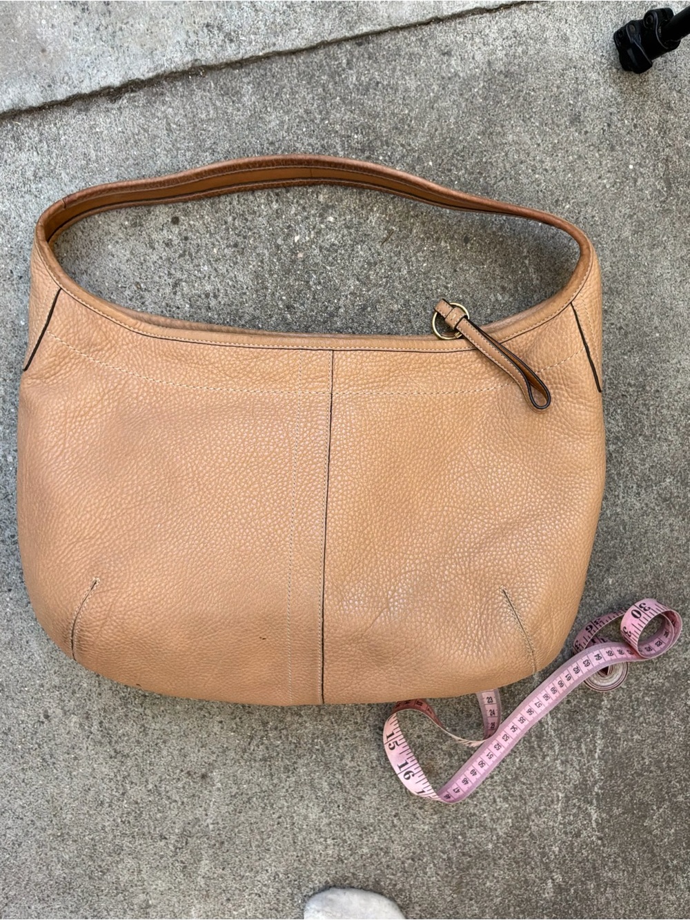 Coach Pebbled Leather Shoulder Bag in Tan Brown - Picture 7 of 9